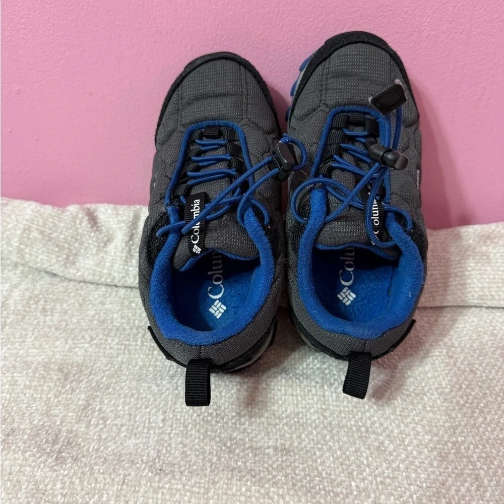 Columbia Vibrant Blue Fleece children's shoe size 10 grey blue